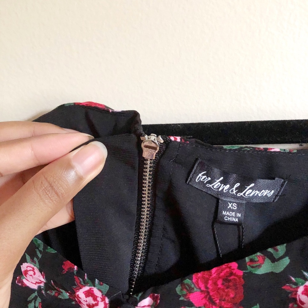 SOLD- For Love & Lemons Tainted button puff sleeve - Picture 9 of 12